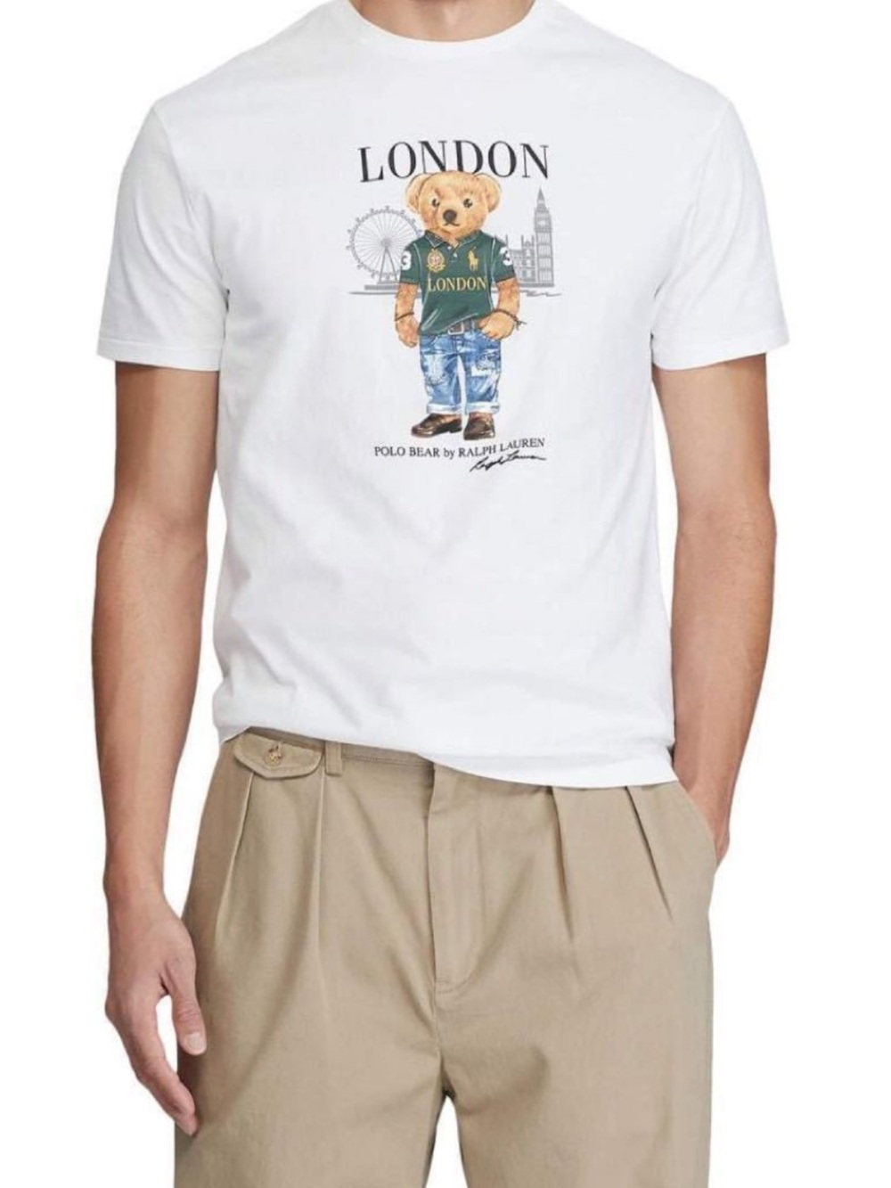 Polo by Ralph Lauren White London Polo Bear Graphic Tee